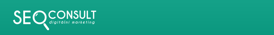 Logo agentury SEO Consult s podtitulem digitální marketing na zeleném pozadí